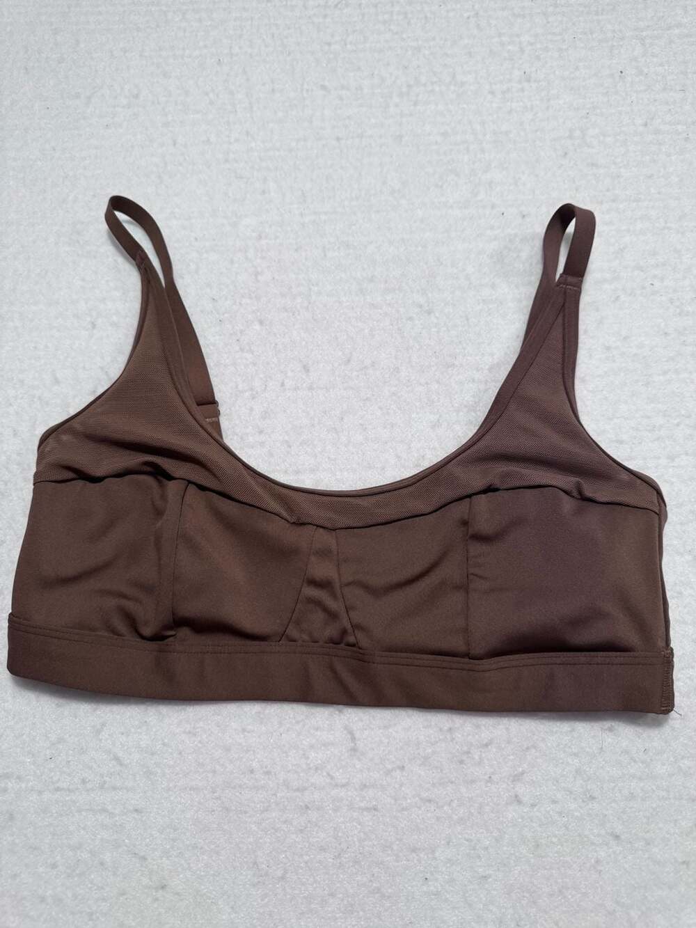 Gymshark Sports Bra Size S Brown Scoop Neck Mesh